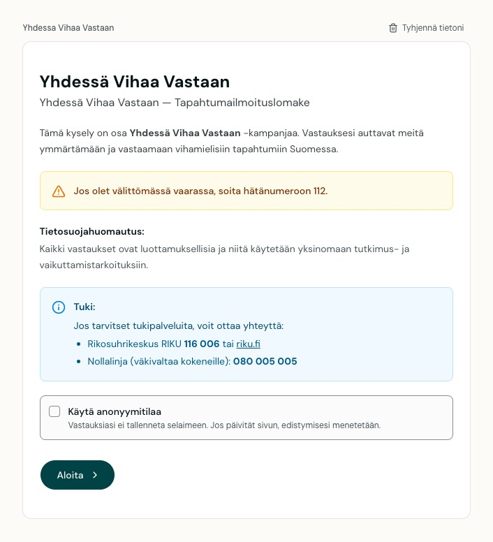 Screenshot showing the updated intro text contrast